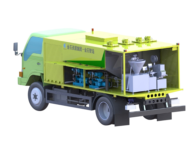 Vehicle mounted static emulsion explosive production line