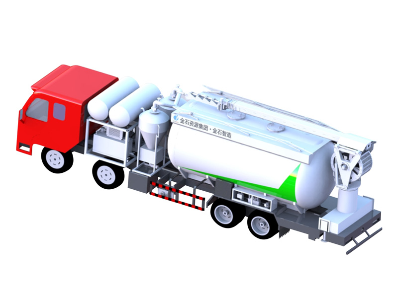On site mixed loading ANFO Explosive truck